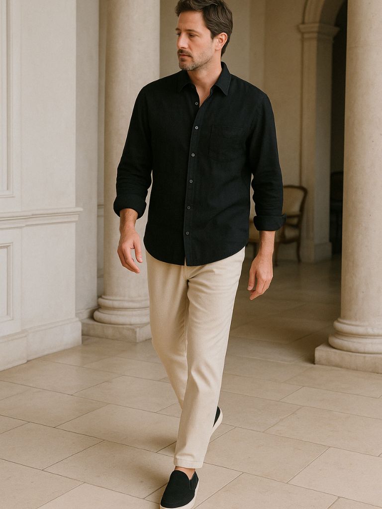 Leviana Black Linen Ensemble