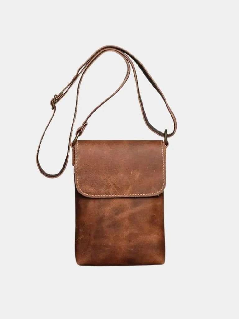 Leviana Men's Mini Leather Crossbody Bag