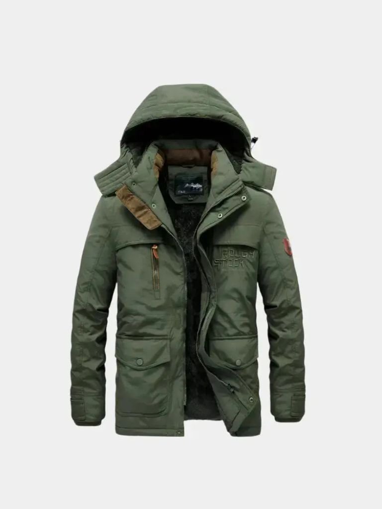 Leviana Military-Style Hooded Jacket