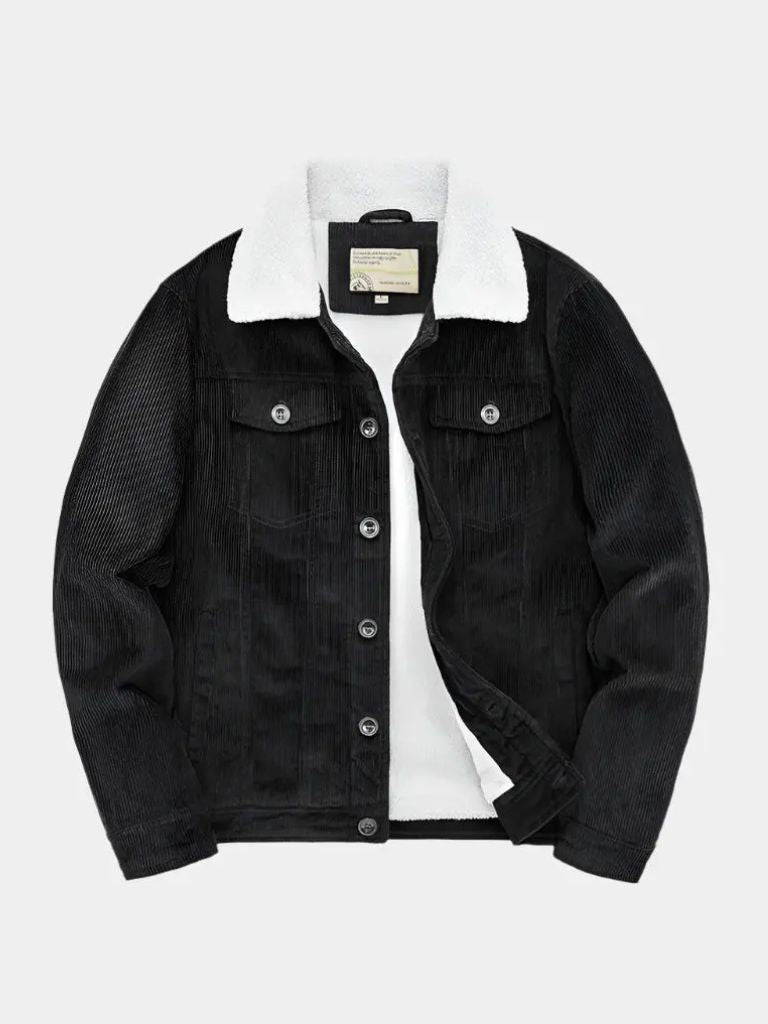 Leviana Vintage-Inspired Minimalist Corduroy Jacket