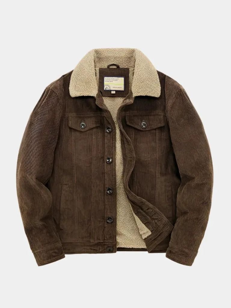 Leviana Vintage-Inspired Minimalist Corduroy Jacket