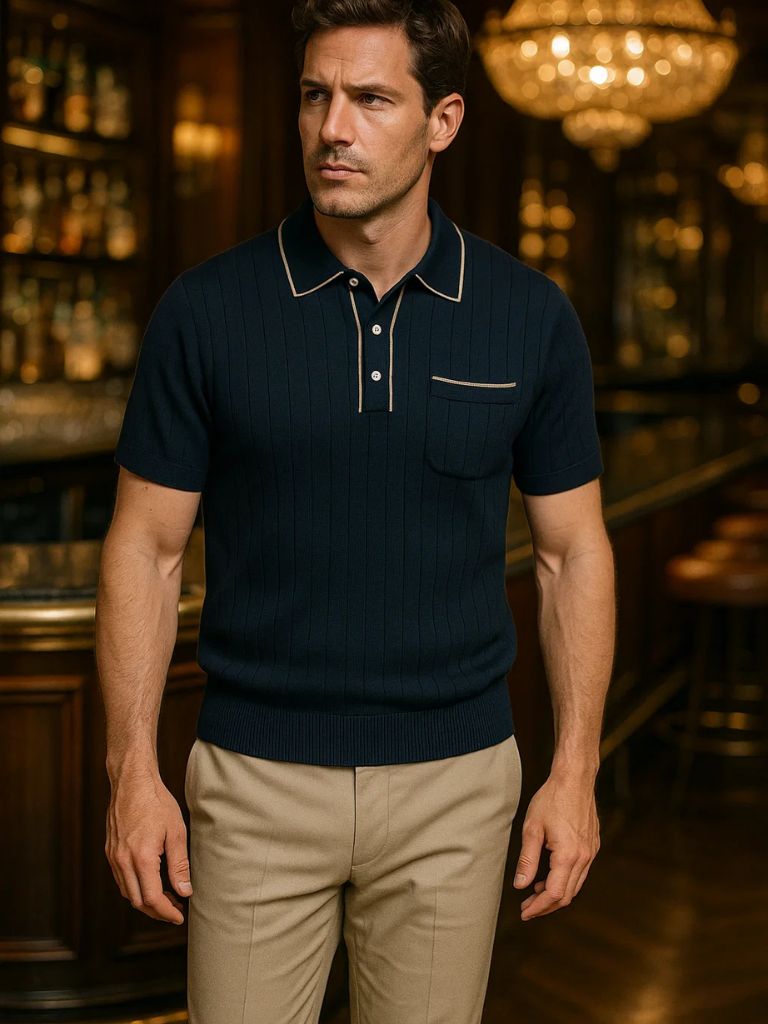 Old Money Knit Polo - Leviana