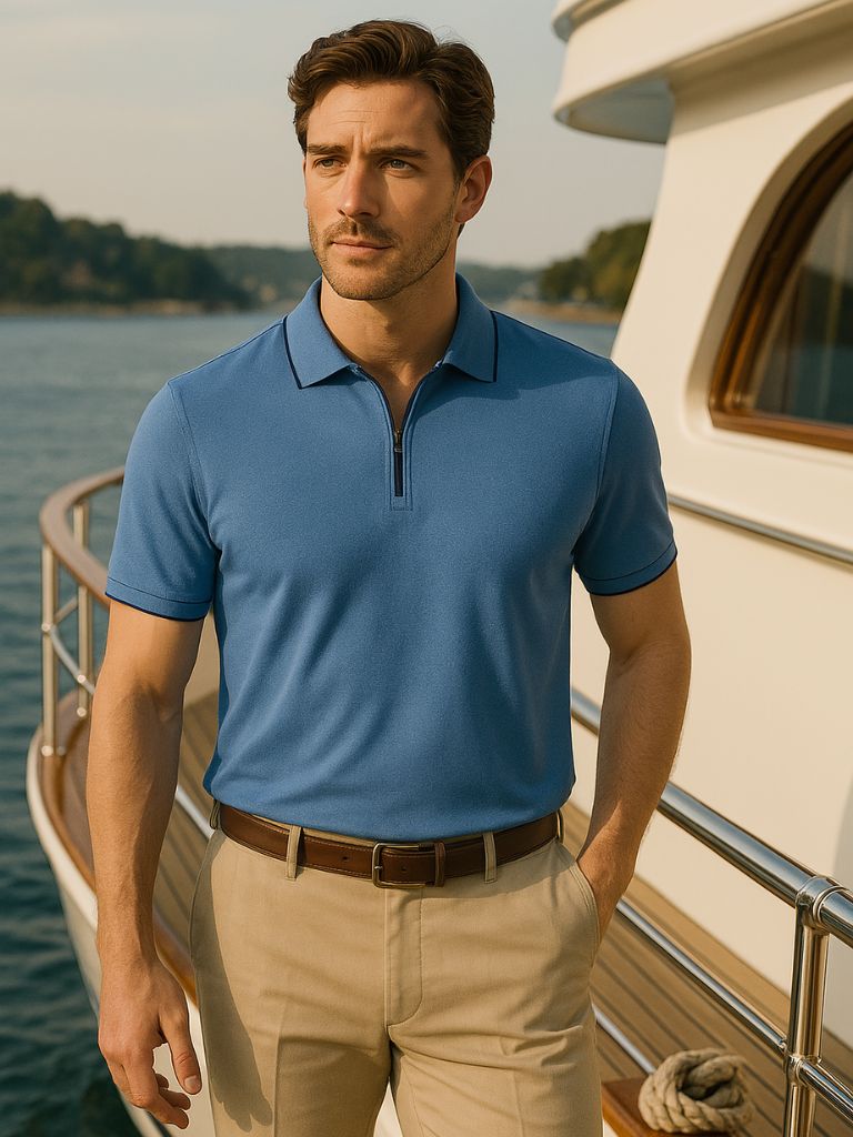 Quarter Zip Polo by Régis – Leviana