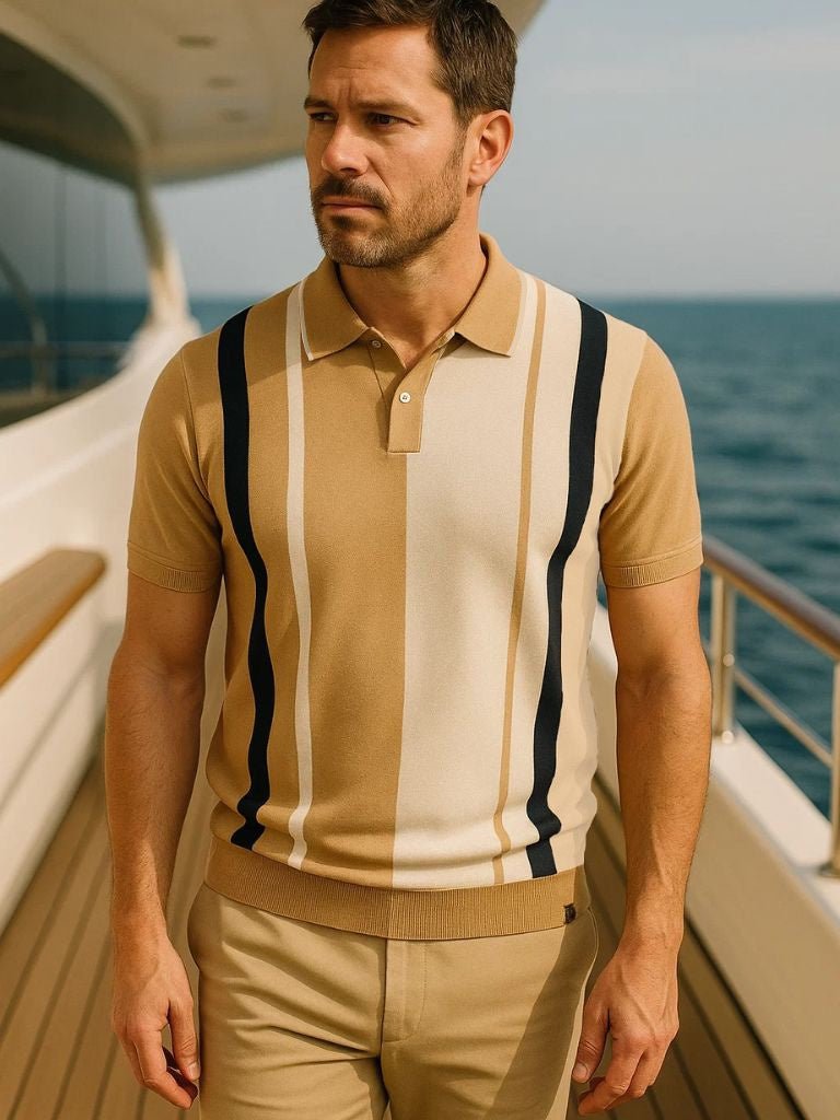 Retro Striped Polo – Leviana