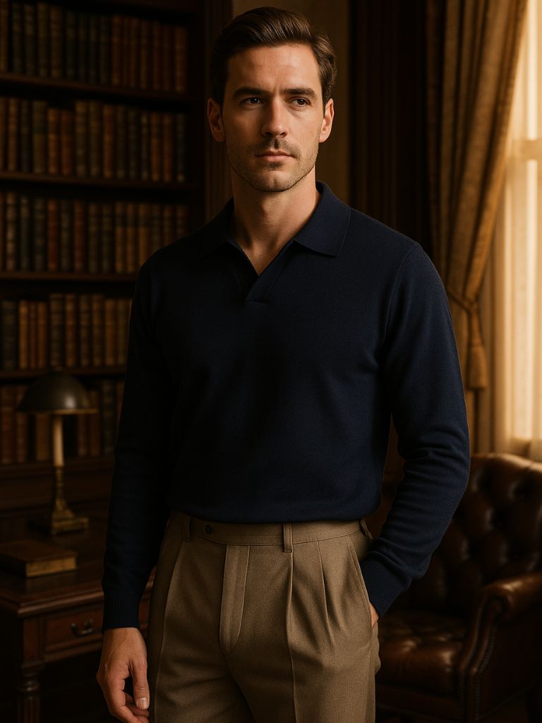 Royal Comfort Long Sleeve Polo - Leviana