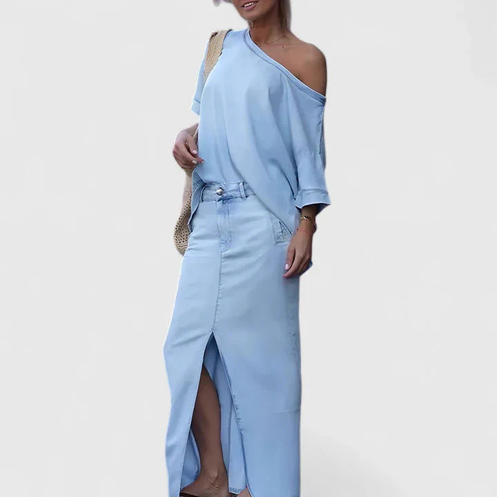 Averlynn | Chic Maxi Skirt Ensemble