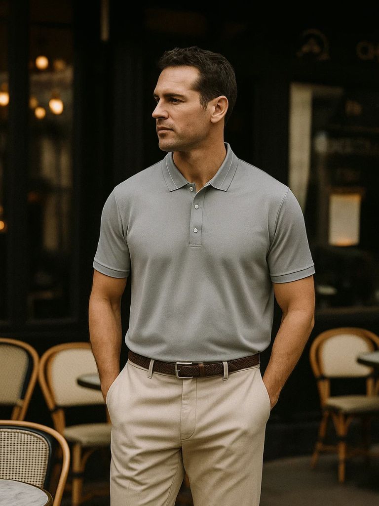Steel Gray Polo – Leviana