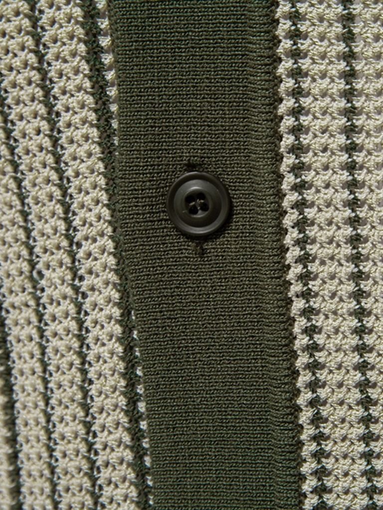 Striped Knit Polo - Leviana