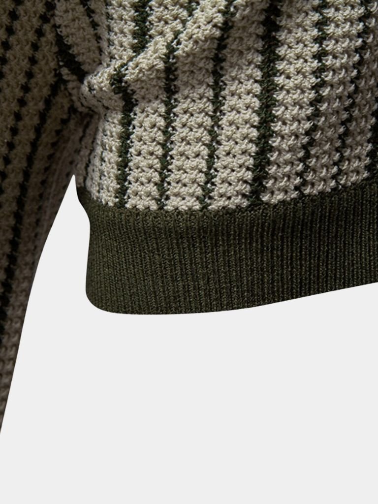 Striped Knit Polo - Leviana