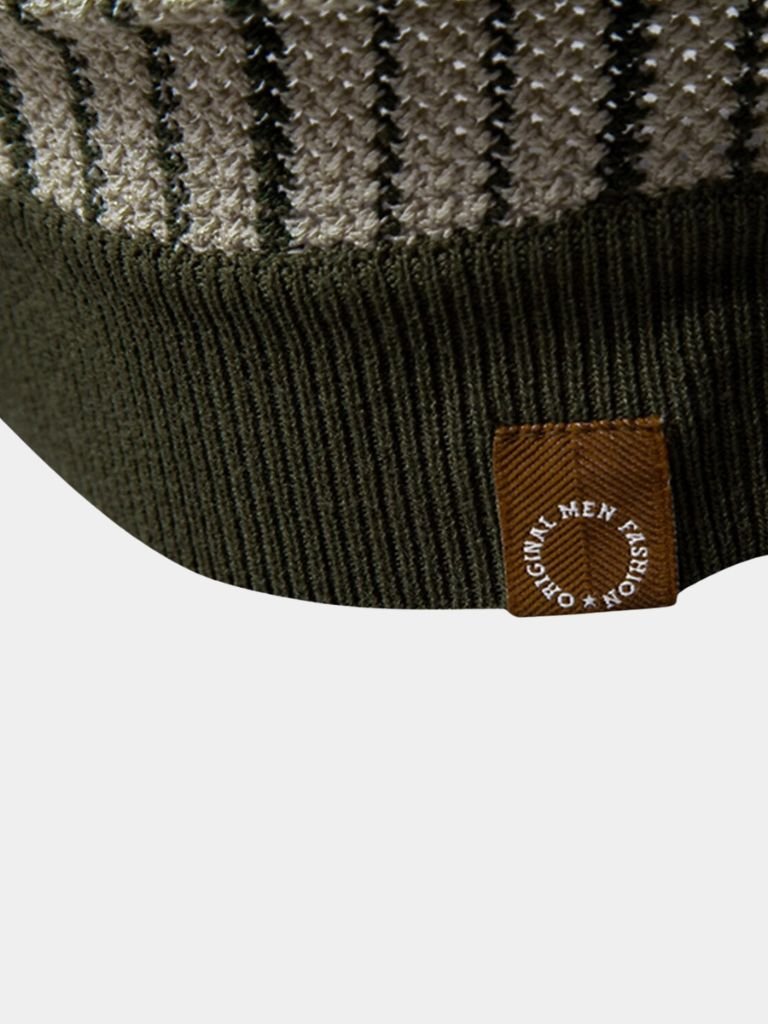 Striped Knit Polo - Leviana