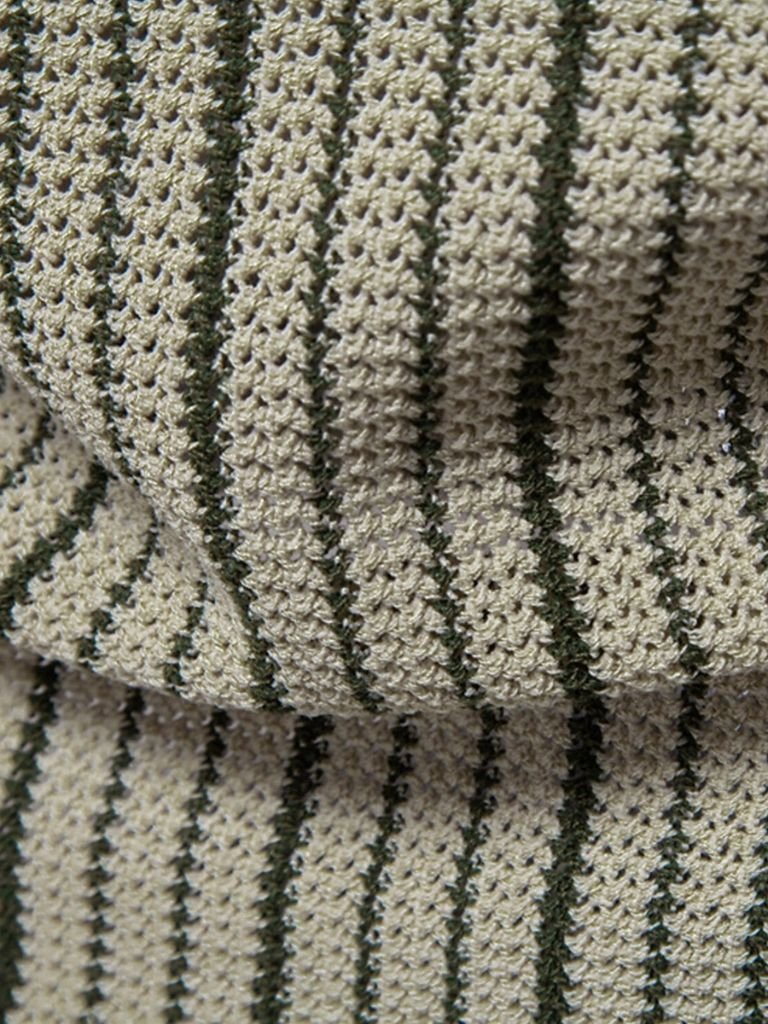 Striped Knit Polo - Leviana