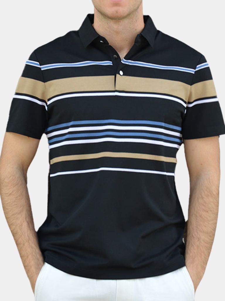 Sunset Striped Polo – Leviana