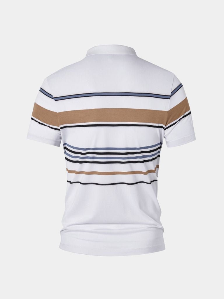 Sunset Striped Polo – Leviana