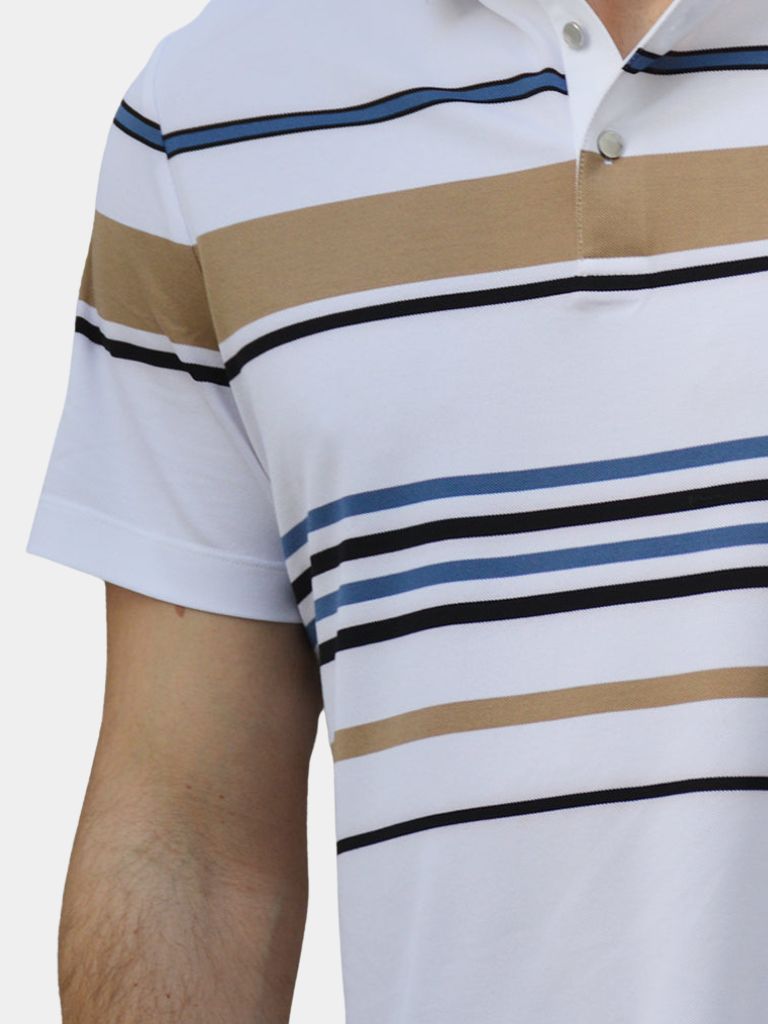 Sunset Striped Polo – Leviana