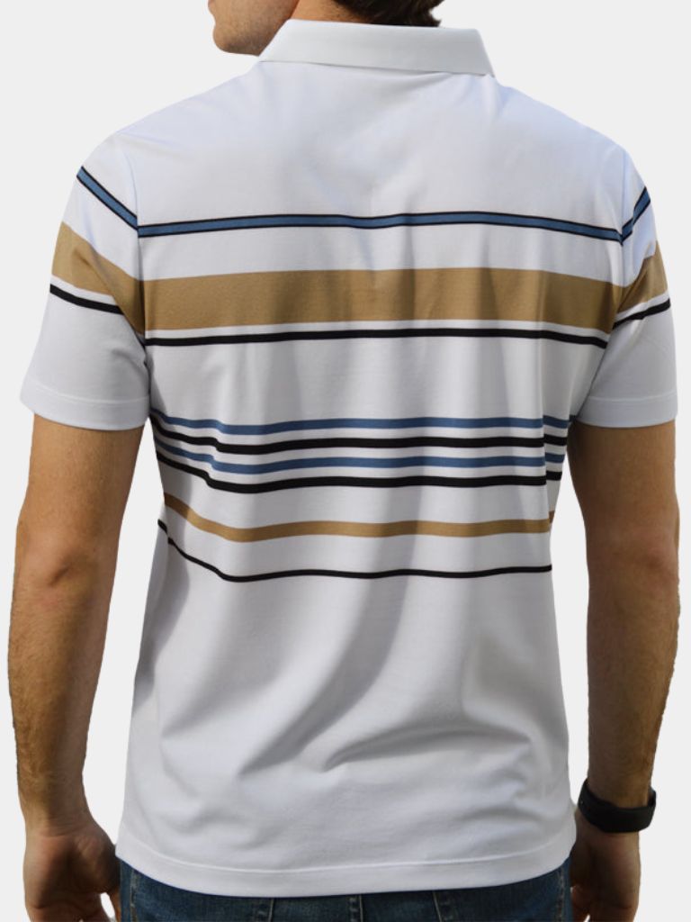 Sunset Striped Polo – Leviana
