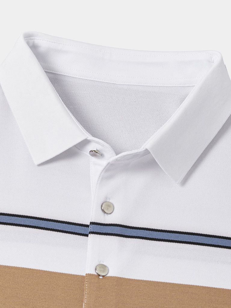 Sunset Striped Polo – Leviana