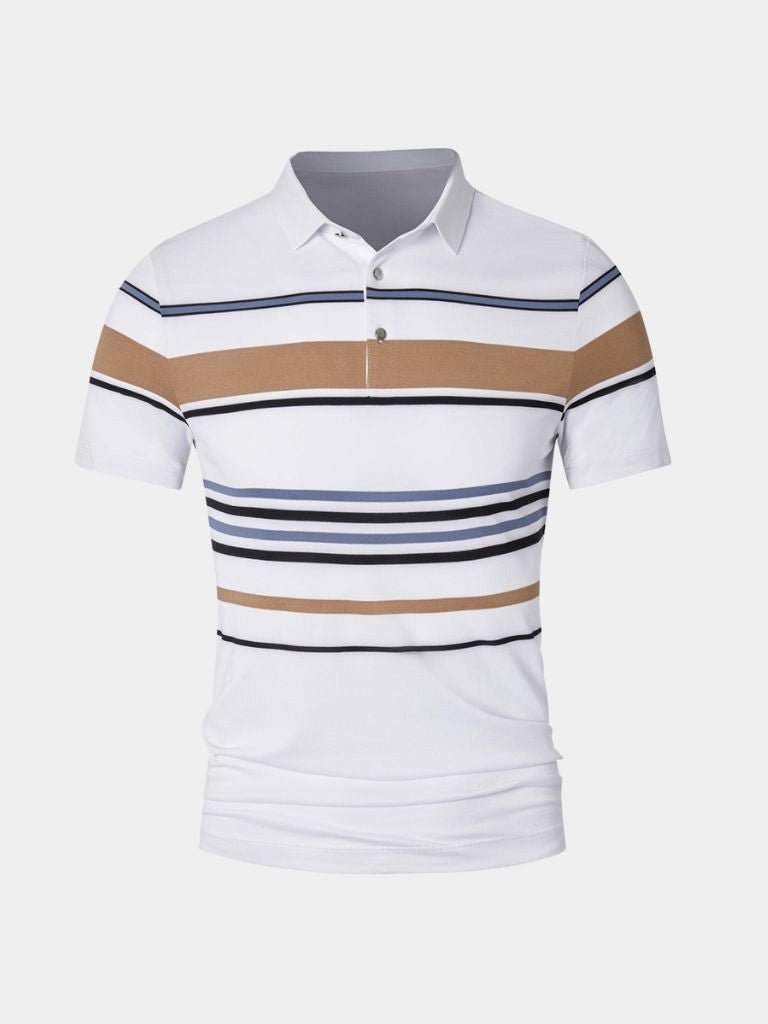 Sunset Striped Polo – Leviana