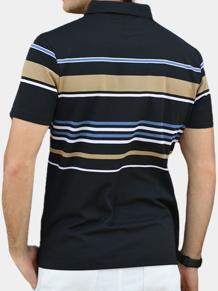 Sunset Striped Polo – Leviana