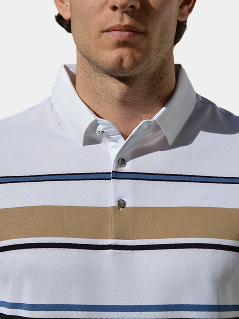 Sunset Striped Polo – Leviana