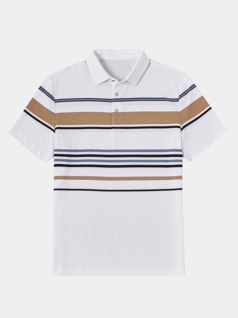 Sunset Striped Polo – Leviana