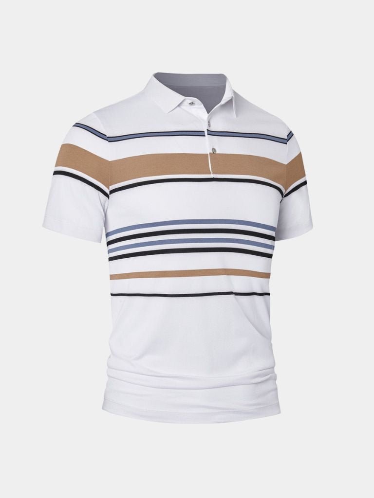 Sunset Striped Polo – Leviana