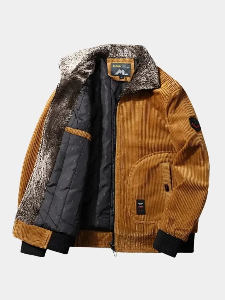 Leviana Corduroy Thermal Windbreaker Jacket