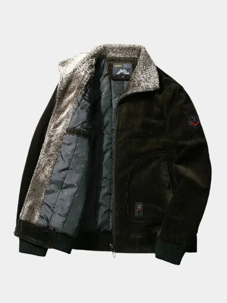 Leviana Corduroy Thermal Windbreaker Jacket