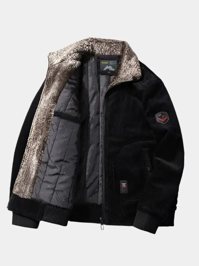 Leviana Corduroy Thermal Windbreaker Jacket