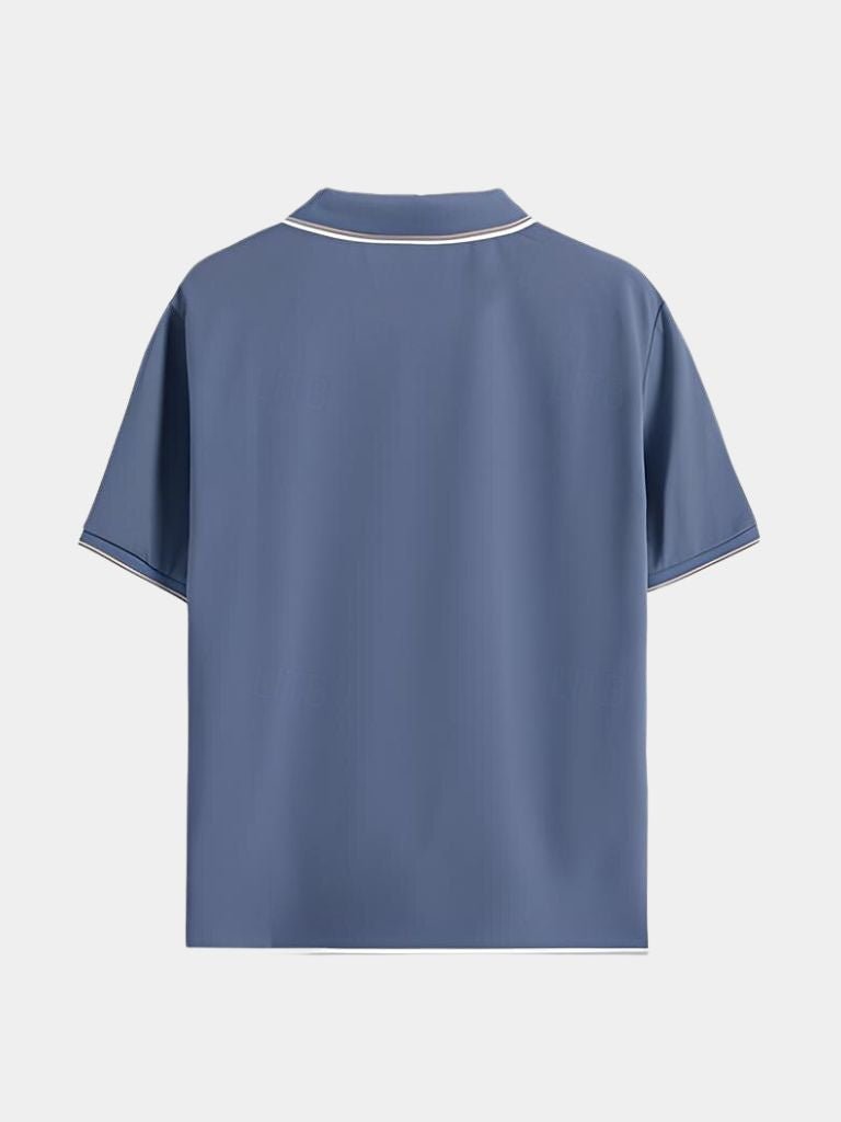 Timeless Black V-Neck Polo - Leviana