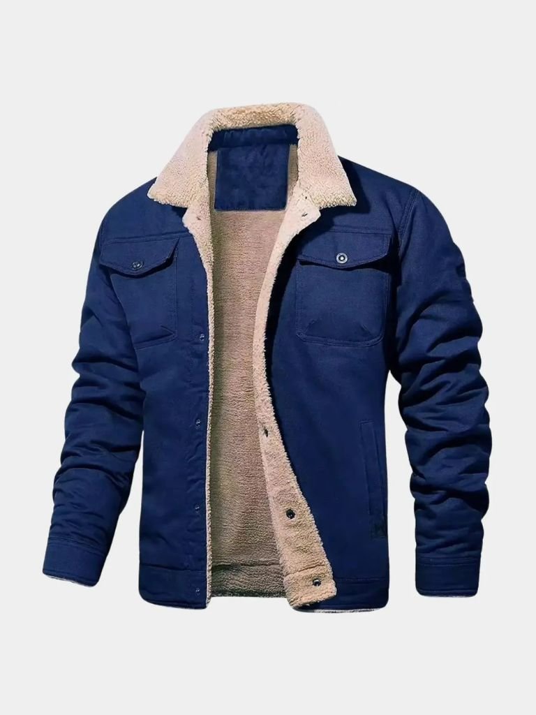 Retro Fleece Bomber Jacket - Leviana