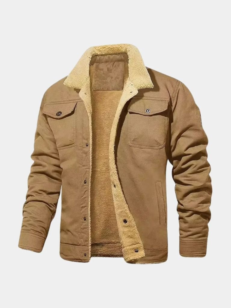 Retro Fleece Bomber Jacket - Leviana