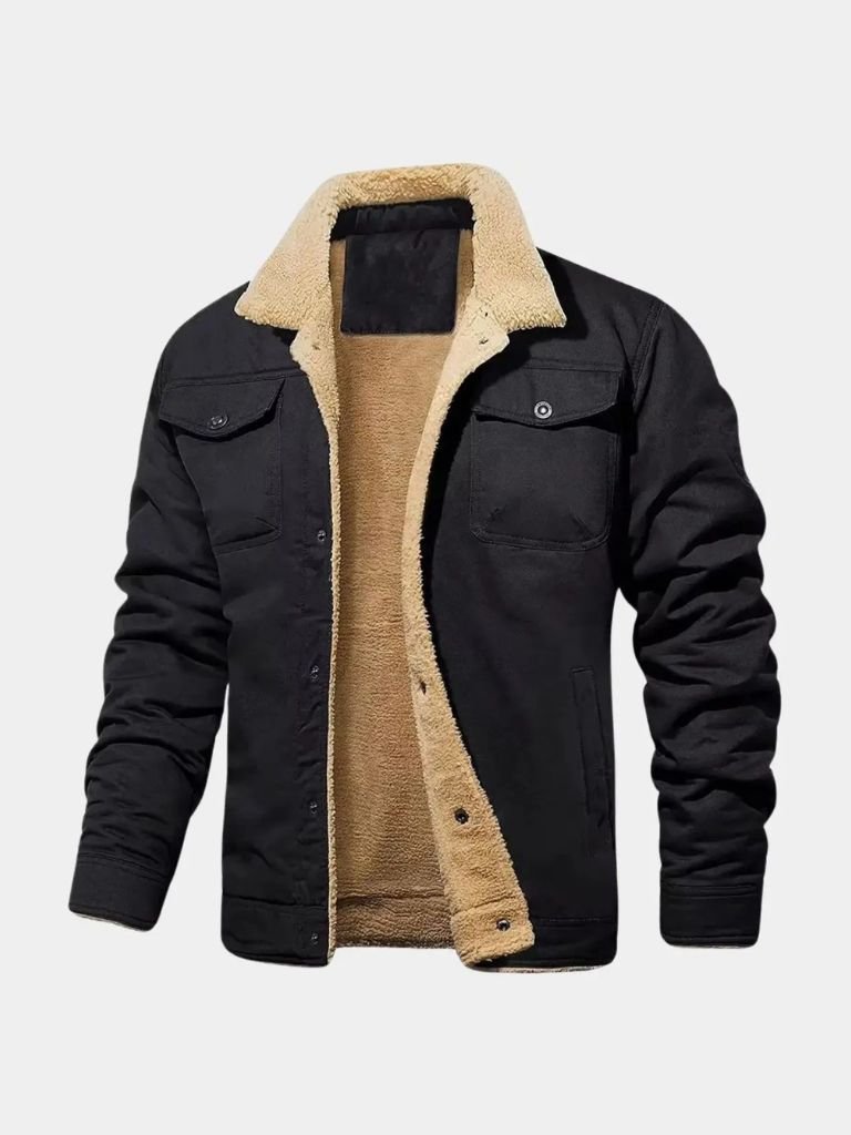 Retro Fleece Bomber Jacket - Leviana